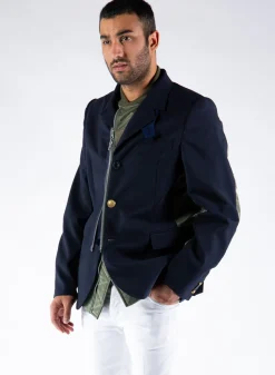 Giacche<GIACCA SUITING Blu, Verde