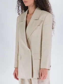 NINEMINUTES Giacche<GIACCA THE BLAZER LINUME Beige