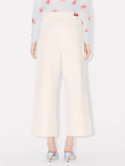 KENZO Jeans<JEANS CROPPED SOLID SUMIRE Bianco