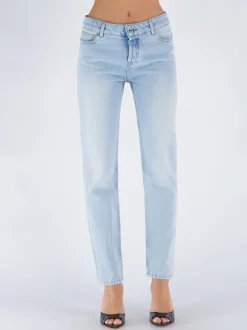 ALEXANDRE VAUTHIER Jeans<JEANS CRYSTALLIZED LOW WAIST Azzurro