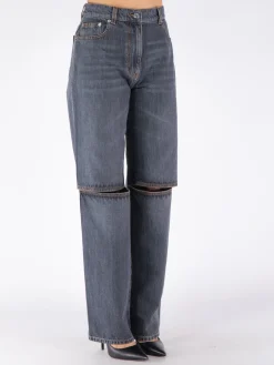 JW ANDERSON Jeans<JEANS CUT OUT Grigio