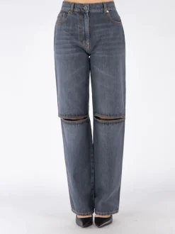 JW ANDERSON Jeans<JEANS CUT OUT Grigio