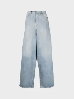 VETEMENTS. Jeans<JEANS DESTROYED Blu