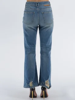 STELLA MCCARTNEY Jeans<JEANS LIGHT BLUE VINTAGE 90'S CROP FLARE Azzurro