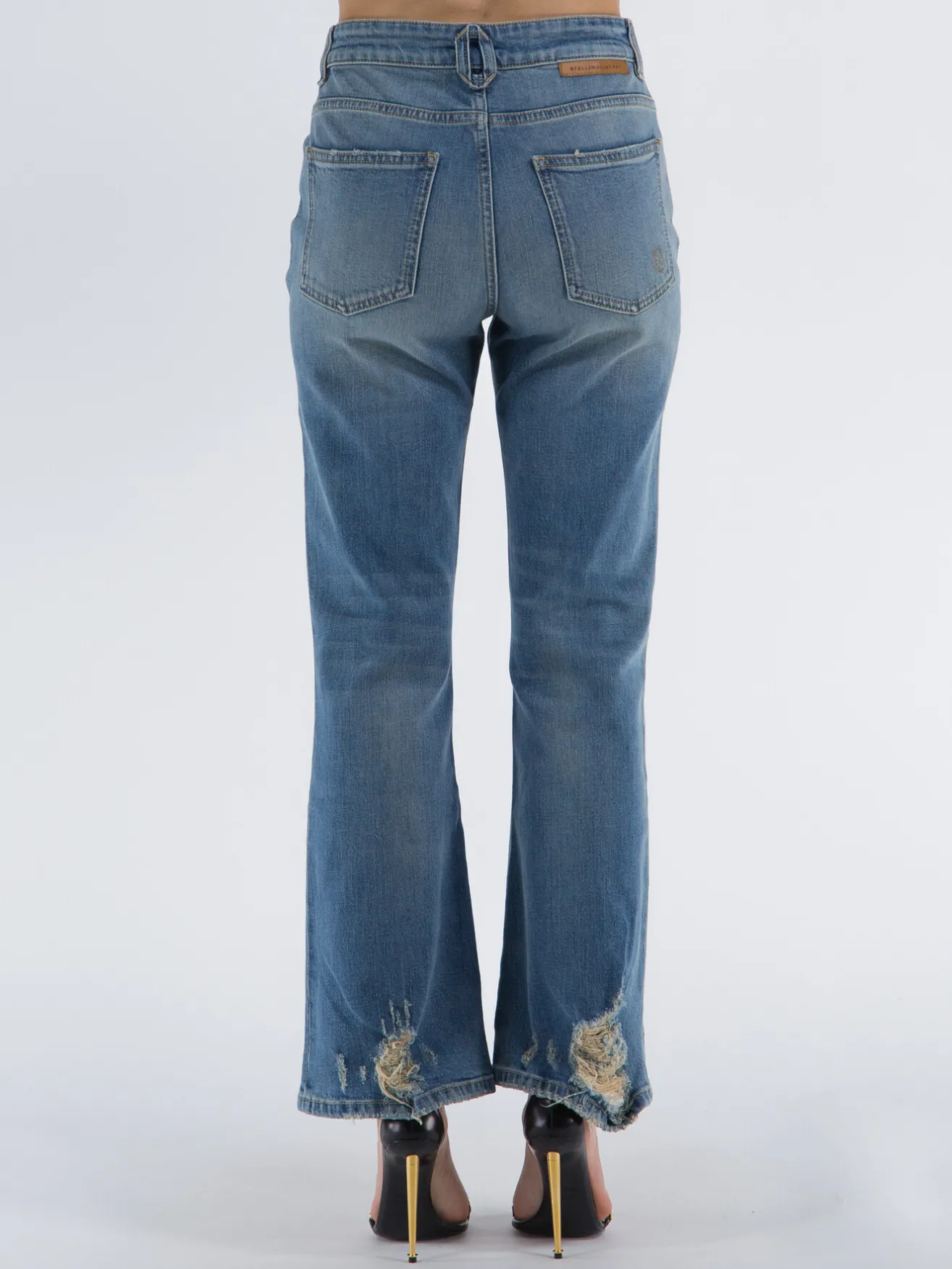 STELLA MCCARTNEY Jeans<JEANS LIGHT BLUE VINTAGE 90'S CROP FLARE Azzurro