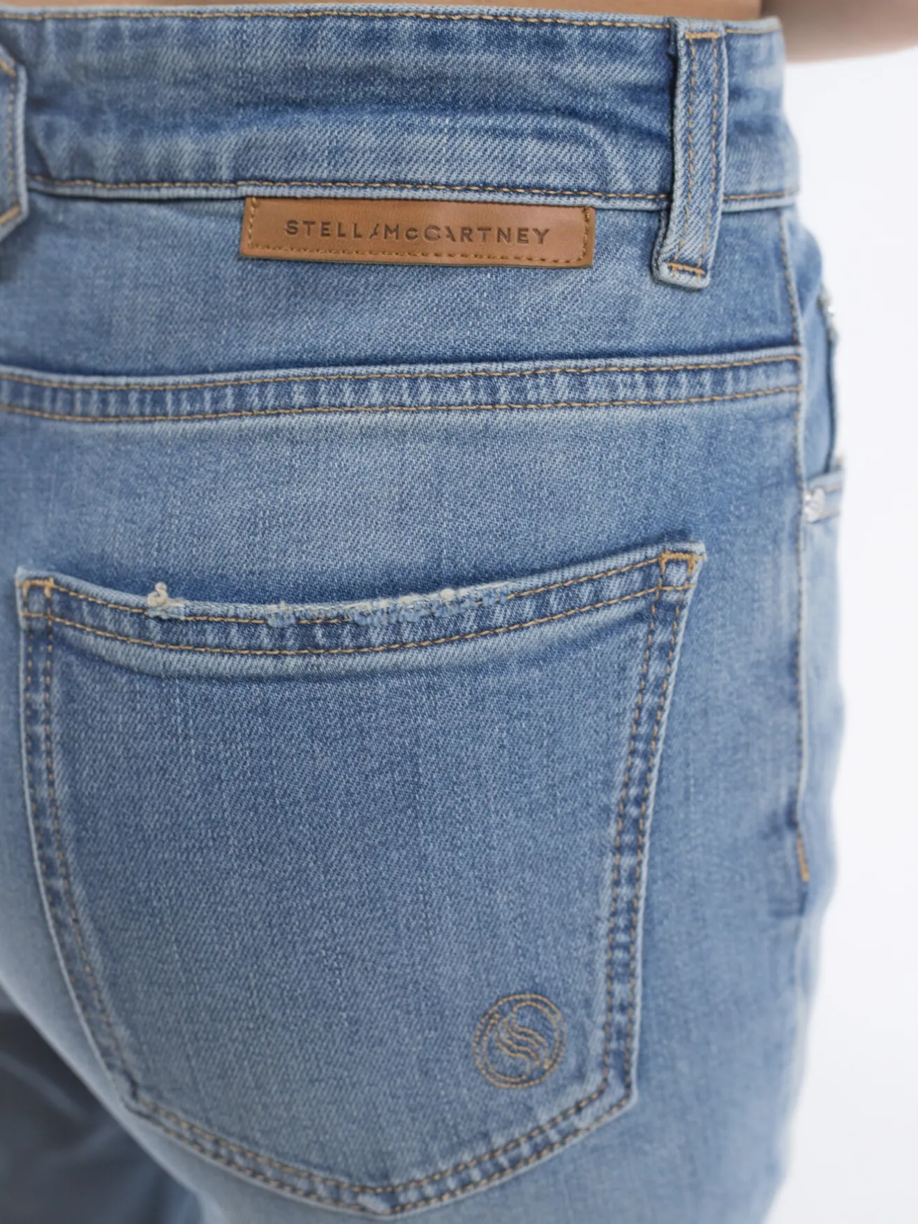 STELLA MCCARTNEY Jeans<JEANS LIGHT BLUE VINTAGE 90'S CROP FLARE Azzurro