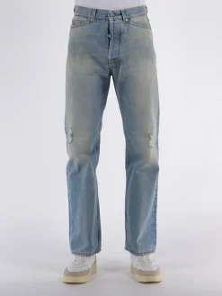 PALM ANGELS Jeans<JEANS SFUMATO TAPERED DENIM Azzurro