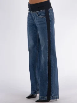 STELLA MCCARTNEY Jeans<JEANS WIDE LEG DENIM Blu, Nero