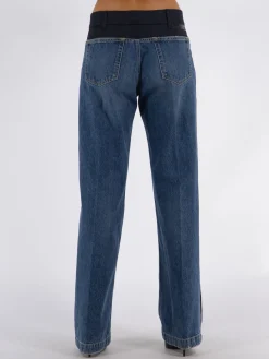 STELLA MCCARTNEY Jeans<JEANS WIDE LEG DENIM Blu, Nero