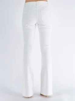 COURREGES Jeans<JEANS ZIPPER WHITE DENIM Bianco