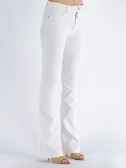 COURREGES Jeans<JEANS ZIPPER WHITE DENIM Bianco