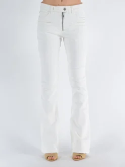 COURREGES Jeans<JEANS ZIPPER WHITE DENIM Bianco