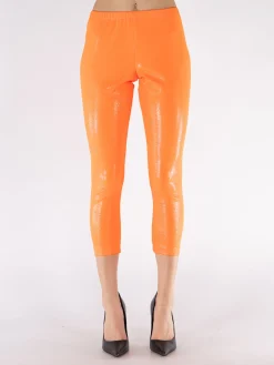 JUNYA WATANABE Pantaloni<LEGGINGS 7/8 LUCIDO Arancione