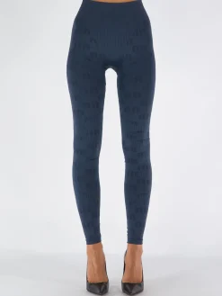 ROTATE BIRGER CHRISTENSEN Pantaloni<LEGGINGS A VITA ALTA Blu