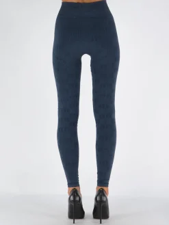 ROTATE BIRGER CHRISTENSEN Pantaloni<LEGGINGS A VITA ALTA Blu