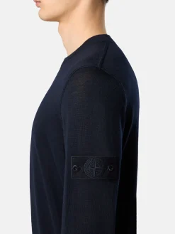 STONE ISLAND Felpe<MAGLIONE GIROCOLLO GHOST Blu