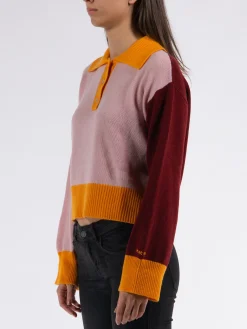 MARNI Polo<MAGLIONE POLO IN CASHMERE Arancione, Rosa, Rosso