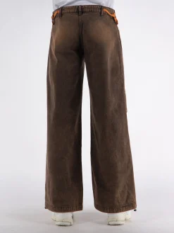 ARIES Pantaloni<PANTALONE ACID LOW RISE FLARE Marrone