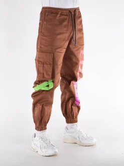 MEMBERS OF THE RAGE Pantaloni<PANTALONE BAGGY Marrone