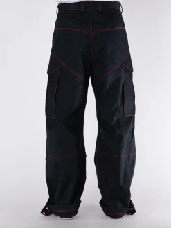 OFF-WHITE Pantaloni<PANTALONE CARGO ARROW Nero, Rosso