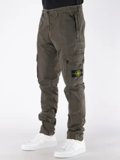 STONE ISLAND Pantaloni<PANTALONE CARGO BRUSHED ORGANIC COTTON CANVAS OLD EFFECT Giallo, Nero, Verde
