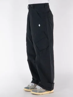 MARCELO BURLON Pantaloni<PANTALONE CARGO CROSS WIDE Nero