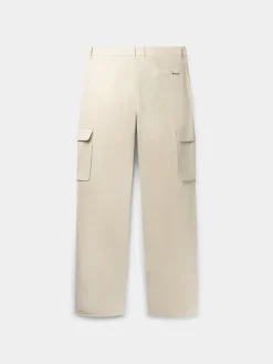 DAILY PAPER Pantaloni<PANTALONE CARGO LINEN Bianco