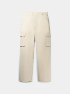 DAILY PAPER Pantaloni<PANTALONE CARGO LINEN Bianco