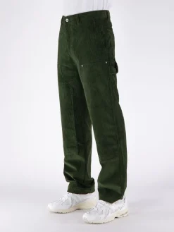 DROLE DE MONSIEUR Pantaloni<PANTALONE CHARPENTIER CORDUROY Verde