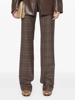 Pantaloni<PANTALONE CHECK Marrone