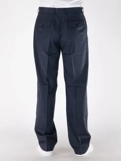 SUNFLOWER Pantaloni<PANTALONE CHINO CON PINCES RELAXED Blu