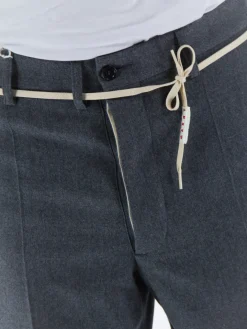 MARNI Pantaloni<PANTALONE CHINO IN LANA CON COULISSE Grigio