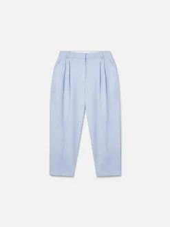 STELLA MCCARTNEY Pantaloni<PANTALONE CORTO FLANNEL PLEATED Azzurro