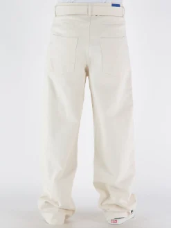 MARCELO BURLON Pantaloni<PANTALONE CROSS COTTON BELT OVER Bianco