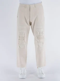 DESMORE Pantaloni<PANTALONE DSMR CHINO DESTROYED Beige
