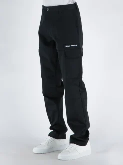 DAILY PAPER Pantaloni<PANTALONE ECARGO Nero