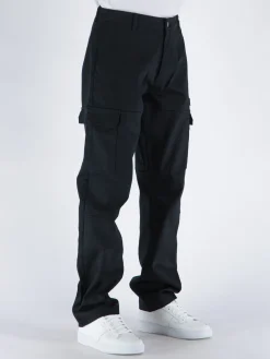 DAILY PAPER Pantaloni<PANTALONE ECARGO Nero