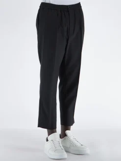 AMI Pantaloni<PANTALONE ELASTICATED Nero