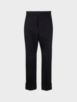 THOM BROWNE Pantaloni<PANTALONE FIT 1 BACKSTRAP TROUSER IN ENGINE Blu