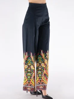 ETRO Pantaloni<PANTALONE IN COTONE CON STAMPA Blu, Grigio, Nero, Rosso, Verde