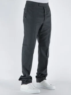 THOM BROWNE Pantaloni<PANTALONE IN LANA Grigio