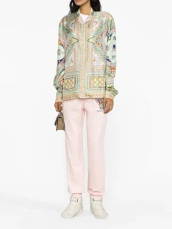 CASABLANCA Pantaloni<PANTALONE LA JOUEUSE EMBROIDERED Rosa