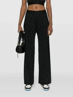 PALM ANGELS Pantaloni<PANTALONE MONOGRAM Nero