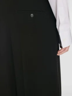 OFF-WHITE Pantaloni<PANTALONE OW EMB WOOL DARTED Nero