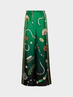CASABLANCA Pantaloni<PANTALONE PRINTED WIDE LEG Giallo, Rosa, Rosso, Verde