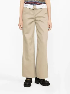 PALM ANGELS Pantaloni<PANTALONE REVERSED WAISTBAND CHINO Beige