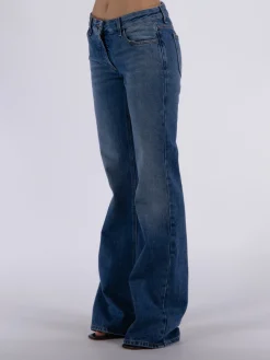 OFF-WHITE Jeans<PANTALONE SLIM FLARED 5 TASCHE Blu