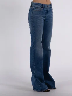 OFF-WHITE Jeans<PANTALONE SLIM FLARED 5 TASCHE Blu
