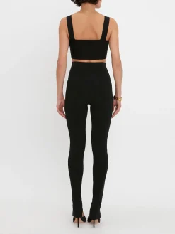 VICTORIA BECKHAM Pantaloni<PANTALONE SPLIT FRONT Nero