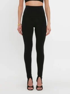 VICTORIA BECKHAM Pantaloni<PANTALONE SPLIT FRONT Nero
